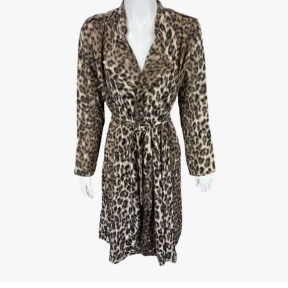 Laurie Felt Long Sleeves Leopard Dress Large NWT - Picture 6 of 6
